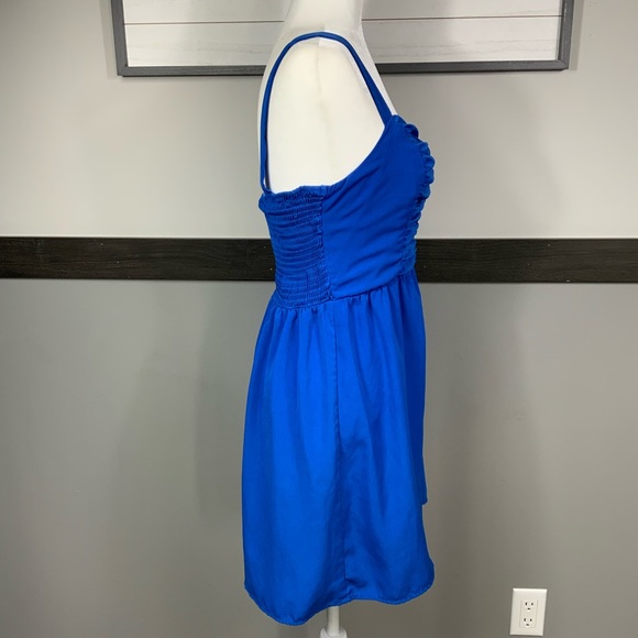 LOVE REIGN royal blue strap dress ruched bodice - Picture 8 of 13